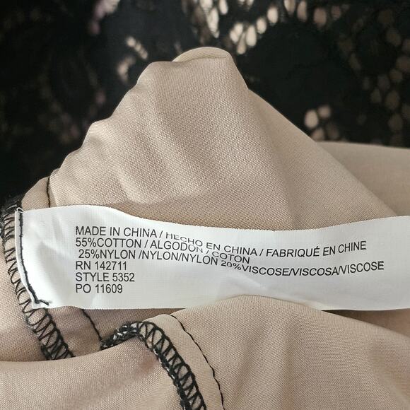 ELOQUII Black Lace Dress Plus Sz 22 Cocktail Whimsygoth Dark Romantic Holiday - Picture 6 of 8